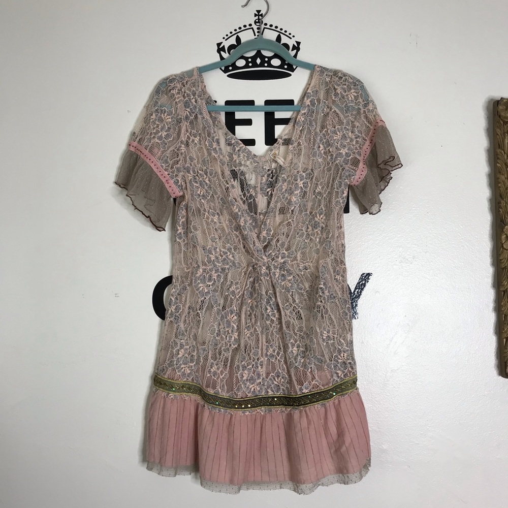 Free People | Lace Shirt Size L